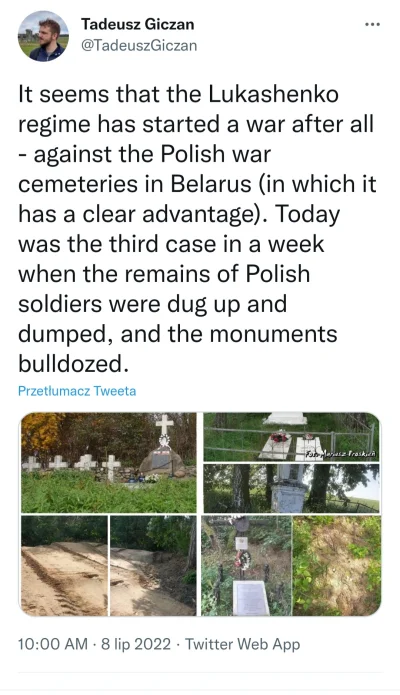 shege - Kolejne groby polskich żołnierzy niszczone na Białorusi, wiecej w komentarzac...