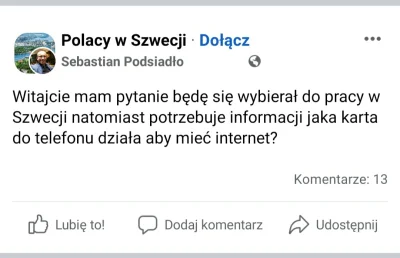 emulegator - Czyżby Sebastian potrzebował w Szwecji internetu żeby zarabiać online? N...