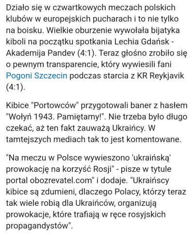 G.....1 - To już nawet nie możemy pamiętać o Wołyniu bo Pan Ukrainiec bedzie zły.

Ma...