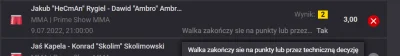 Zoltafik - Siema, jak ktoś nie ogląda PRIME MMA to sytuacja wyglądała tak: skończyła ...