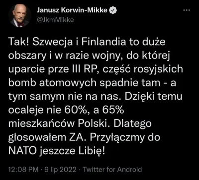 patykiem_pisane - Ikona prawicy też uważa że to Polska dąży do wojny z Rosją.