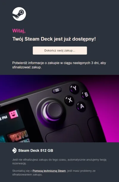 jarzzz - @Plp_: Przychodzi email oraz wywala powiadomienie z aplikacji Steam (na PC n...