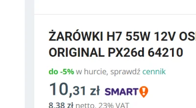 exploti - @snorli12: XDDDD, 20 zł za dwie nowe OSRAM, na stacji po 4 zł jakieś chińsk...