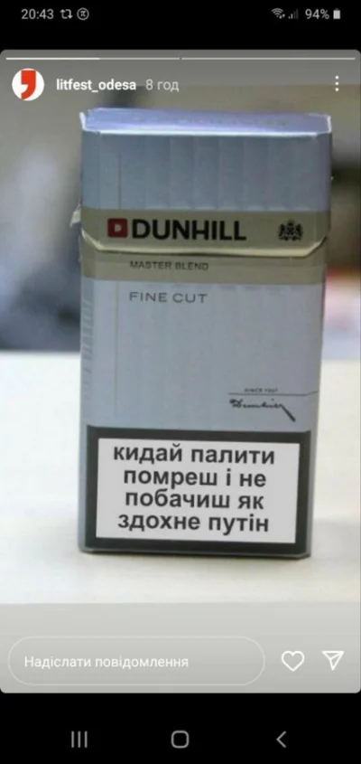mort555 - "Jeśli palisz, to umrzesz i nie zobaczysz jak zdycha Putin"