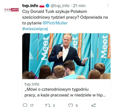 radek7773 - Donald Tusk proponuję 4 dniowy tydzień pracy

...
Tvpis: Tusk chce wprowa...