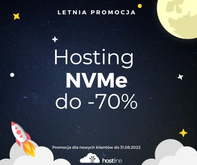 hostline - Hej! Przygotowaliśmy dla Was letnią promocję na hosting WWW NVMe. Do końca...