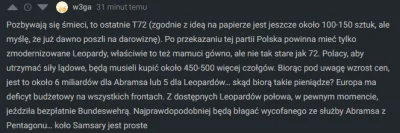 W.....k - @Mokraszparka: 
 Leopardy to gówno 
(nie to co r0syjskie t64)