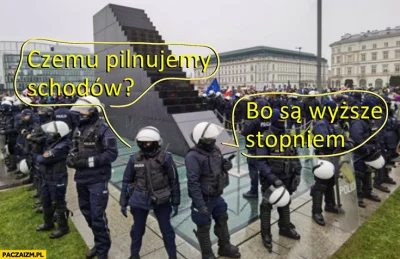 januszzczarnolasu - > Polska to dziwny kraj, w którym stado policjantów pilnuje schod...