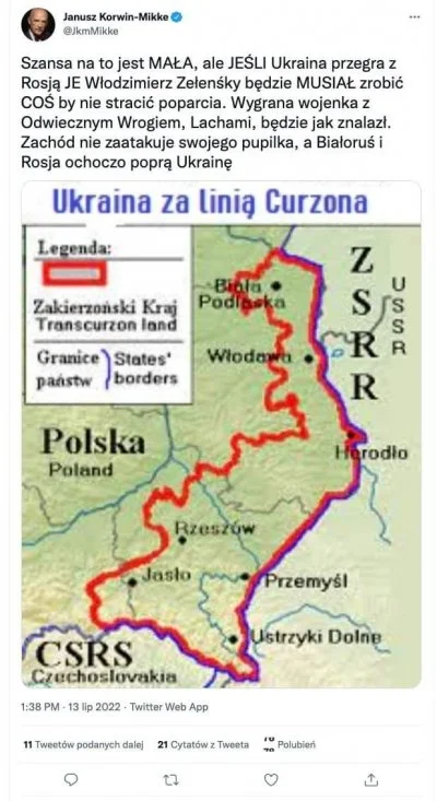 d.....s - Korwin-Mikke osiągnął III prędkość kosmiczną

Wieszczy atak Ukrainy na Po...