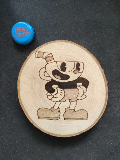 Njetopesz - Pan Cuphead pod kubek(ʘ‿ʘ)
#pirografia #handmade #diy #chwalesie #cuphea...