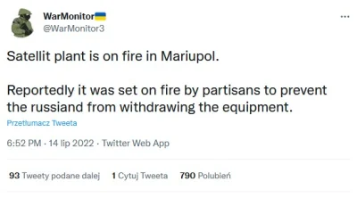PomidorovaLova - Podobno się coś pali w Mariupolu ( ͡° ͜ʖ ͡°) słyszał ktoś coś więcej...