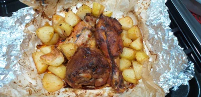 mario1979 - Kawałki indyka pieczone z ziemniakami.
#jedzzwykopem #gotujzwykopem #fana...