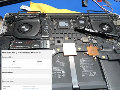 Pan_Slon - Czyszczenie, pasta oraz undervolting, do tego nvme 1tb - Macbook PRO 15 mi...