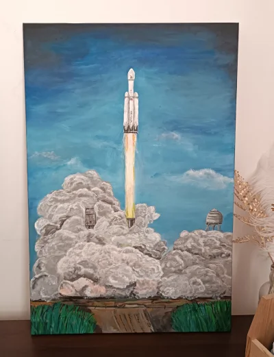Lasowa - Udało się wreszcie skonczyc ! 
Startujący Falcon Heavy, który rozbłysnął na...
