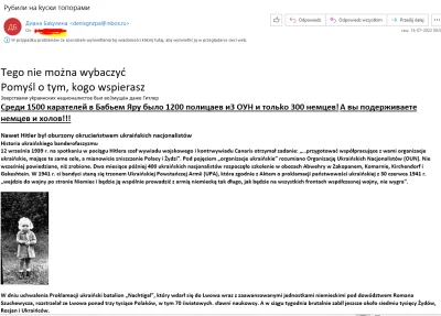 Wolrad - Piękny email o poranku na FIRMOWĄ pocztę . Wysłane z ruskiego serwera poczto...