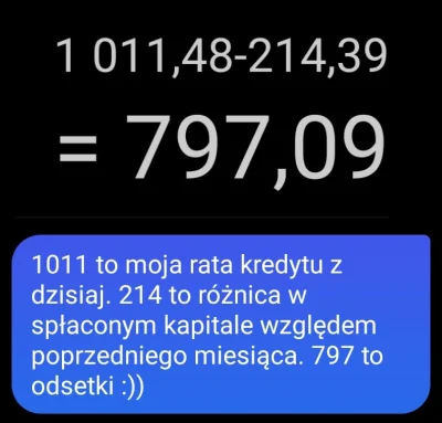 M_longer - Takie wyliczenia z dziś, kredyt na 165k z 2014 roku, na 30 lat. Aktualne o...