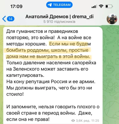 zafrasowany - Szokujące słowa rosyjskiego wojskowego na Telegramie: "Jeśli nie zbomba...