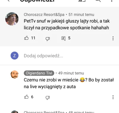 l.....w - To chyba prawda że Pato TV się boi Olgierando. Kiedyś robił sobie livy w mi...