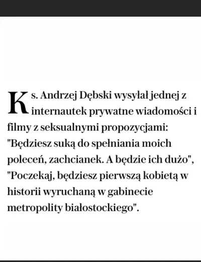 Nobody32 - Ten ksiądz jest trochę naiwny. Pewnie tam już nie jedna została wyruchana....