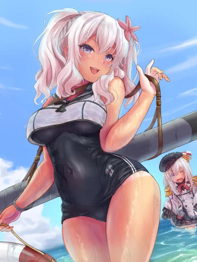 mesugaki - #anime #randomanimeshit #kancolle #kantaicollection #kashima #ro500 #swims...