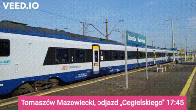 Poludnik20 - #tomaszowmazowiecki #lodzkie Odjazd „Cegielskiego” ze stacji w Tomaszowi...