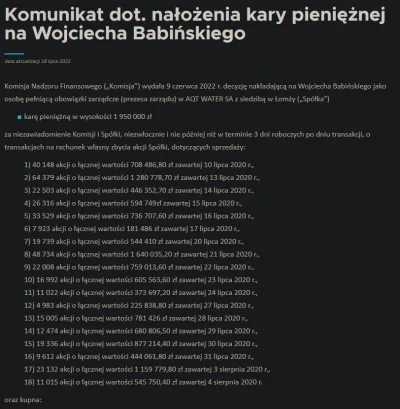 wizard3 - Niedawno KNF informował o nałożeniu kary 1,2 mln zł na żonę Wojciecha Babiń...