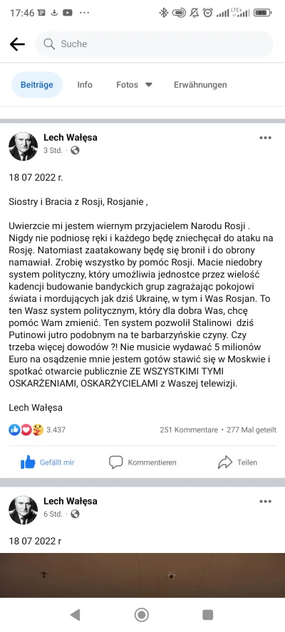 damian713 - #walesa #rosja #wojna
Wbrew pozorom starcie Wałęsy z ruskiej tv byłoby cz...