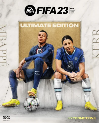 janushek - Kylian Mbappé i Sam Kerr na okładce FIFA 23 Ultimate Edition. 
Pierwsza p...