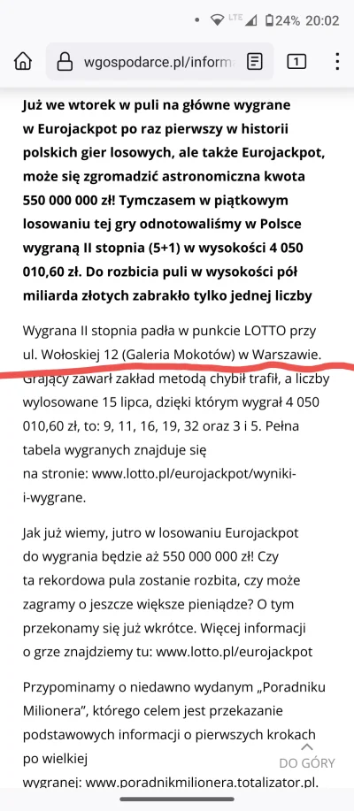 dawajlogin - @tellet: wygrana z piątku w Warszawie: