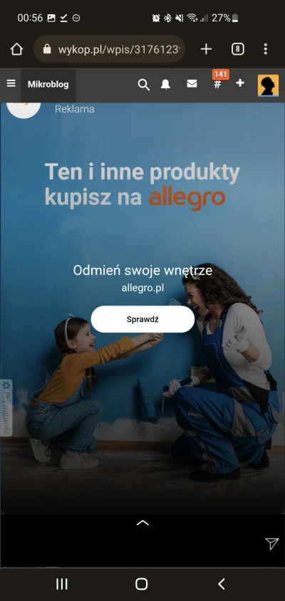 iErdo - Fajnie ze mogę zamknąć reklamę xD
Wyszedłem i wszedłem z powrotem. Pojawiła s...