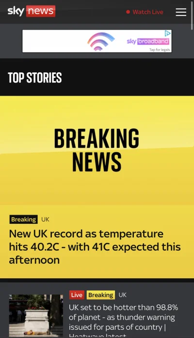 majkkali - Many to! Rekord temperatury w UK pobity. Na Heathrow odnotowano 40.2 stopn...
