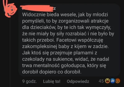 K.....k - Panna młoda płaci 8tyś. za suknie lub więcej, ale co tam! Przecież plamy na...