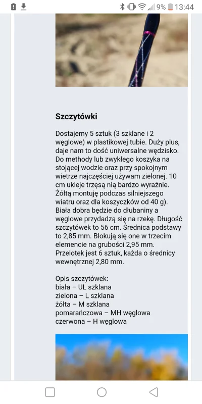 alexmahone - 3.60 max 90g UV light feeder
5 szczytówek
Będę testował aż rozkminie.