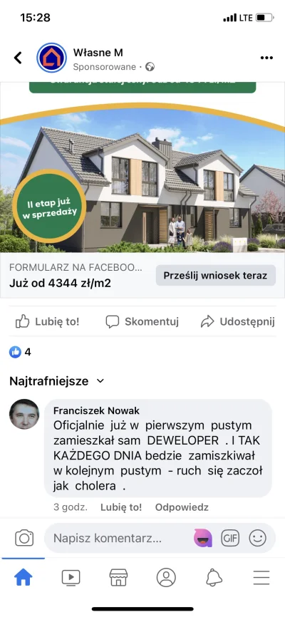 cocieboli - Wyświetliła mi się reklama domków w Słupsku, a pod nią taki komentarz xD ...