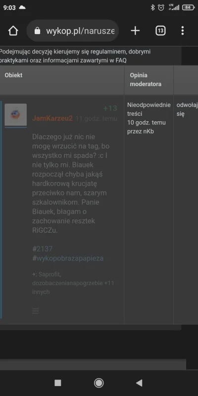 JamKarzeu2 - Cenzo nawet nie było jakieś mocne. To co się ostatnio dzieje na tagu woł...