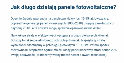 Kryspin013 - > Trzecie - panele nie stanowią "energii odnawialnej", z roku na rok spa...