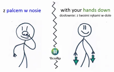 uczalka - #idiomyzuczalka 012/?
z palcem w nosie
with your hands down
dosłownie: z...