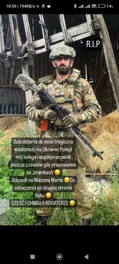 Proktoaresor - Chyba to ten Polak co zginął 
#ukraina