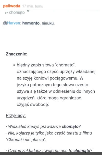 Kowal13 - @paliwoda: doucz się co to jest chomąto XD