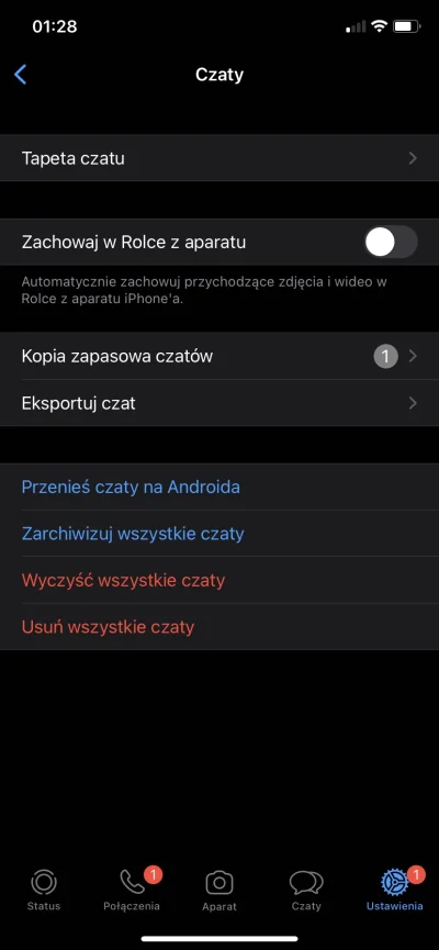 Homarsmazonynawolnymogniu - @dexterpol: jak whatsapp na iOS nie ma nawet opcji import...