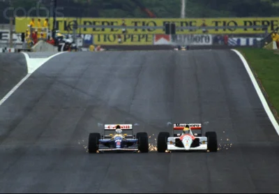 Rzeszowiak2 - Mansell próbujący wyprzedzić Sennę, GP Hiszpanii 1991
#f1 oraz mój ret...