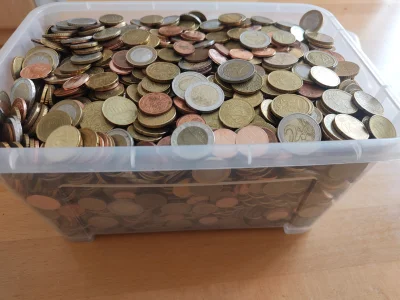chudzik2145 - Jadę do banku wymienić. 8kg monet, od 1 centa po 2 Euro.