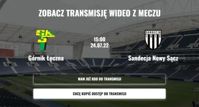 lobozmarcin - Dziś godzina 15.00. Płatna transmisja meczu Górnik Łęczna vs Sandecja N...