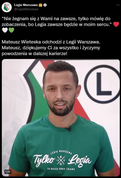 mat9 - Mateusz Wieteska odchodzi z Legii Warszawa. 
link
#legia #mecz #ekstraklasa ...