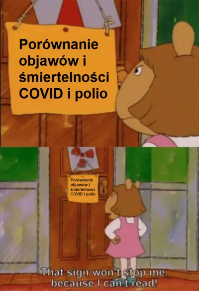 a.....r - > porównywać kowid z polio. To trzeba mieć nasrane we łbie xd

@krzysztof...