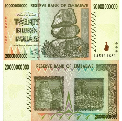 Pankracy666 - Zimbabwe słynie z inflacyjno - banknotowych fikołków. Kilkanaście lat t...
