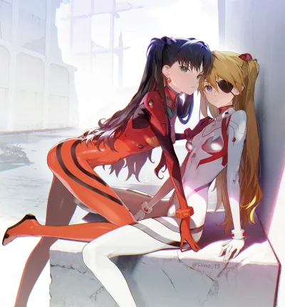 bakayarou - #randomanimeshit #fate #evangelion #rintohsaka #asukalangley #anime