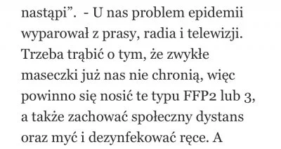 A.....y - a co na to eksperci???

"Trzeba trąbić o tym, że zwykłe maseczki już nas ...