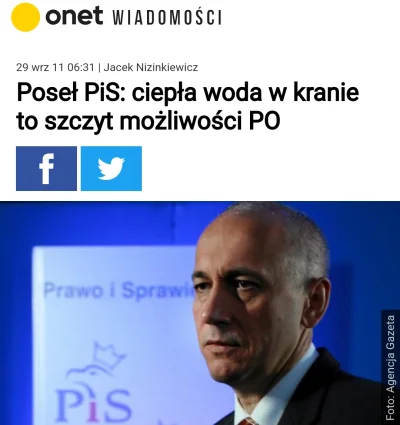 w.....i - PiS przez lata kpił z polityki ciepłej wody w kranie, a teraz kiedy przyszł...