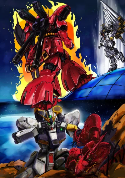 Sentox - #randomanimeshit #anime #mechy #gundam #nugundam #sazabi #jojo #invincible